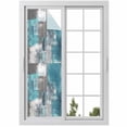 thumbnail image 1 of Abstract Oil Painting Window Privacy Film Square Blue Green Smear Decorative Glass Window Film UV Blocking Static Cling Non-Adhesive Sticker Covering for Home Door 17.7 x 78.7 inches, 1 of 7