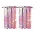 thumbnail image 1 of Abstract Oil Paiting Watercolor Kitchen Curtains - Vintage Tier Cafe Curtains for Bathroom Living RV Rod Pocket Window Drapes 36 Inch 2 Panels Set 28"x36" Window Treatment Tiers, 1 of 4
