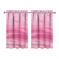 thumbnail image 1 of Abstract Oil Paiting Watercolor Kitchen Curtains - Vintage Tier Cafe Curtains for Bathroom Living RV Rod Pocket Window Drapes 36 Inch 2 Panels Set 28"x36" Window Treatment Tiers, 1 of 4