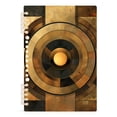 thumbnail image 1 of Abstract Olive Brown Geometric Notebooks 1-subject Journal 60 Sheets A5 College Ruled Paper Detachable Ring 8.3"x5.7", 1 of 8