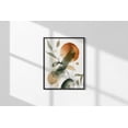 thumbnail image 1 of Abstract Olive Green and Orange Shapes Wall Art 3, Stretched Canvas 8x10in, 1 of 4