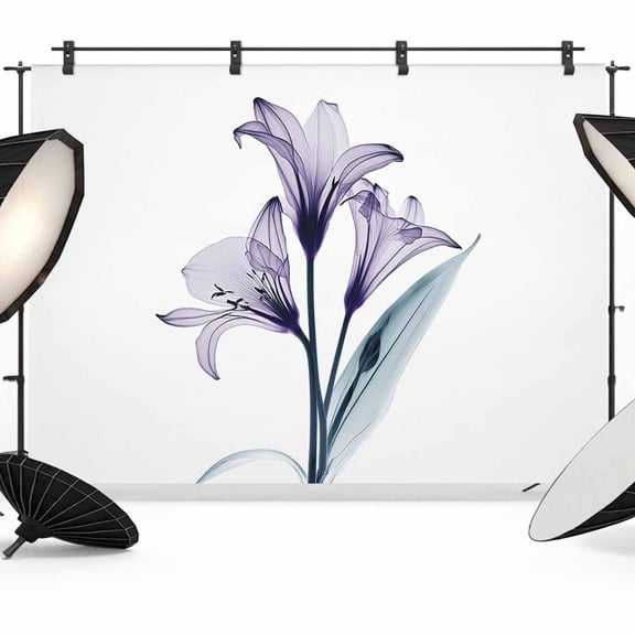 Abstract Ombre Backdrop for Photography, Purple Lily White Texture Photo Backdrop Portrait Background Party Banner Photo Backgrounds for Studio Booth Props, 10x8ft