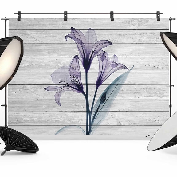 Abstract Ombre Backdrop for Photography, Purple Lily Wood Grain Photo Backdrop Portrait Background Party Banner Photo Backgrounds for Studio Booth Props, 10x8ft