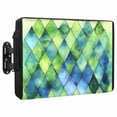 Abstract Ombre Green Blue Outdoor TV Cover 40 to 43 Inch Geometric Art ...