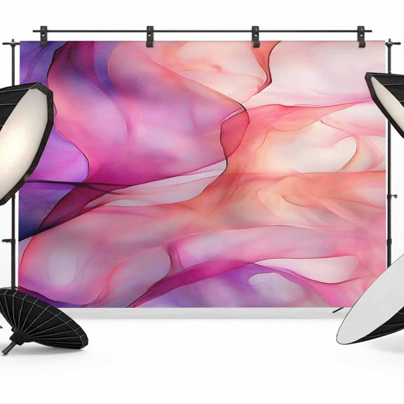 Abstract Ombre Pink Marble Backdrop for Photography, Modern Art Gradient Decoration Photo Backdrop Portrait Background Party Banner Photo Backgrounds for Studio Booth Props, 12x8ft