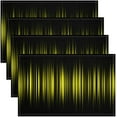 thumbnail image 1 of Abstract Ombre Placemat for Kitchen Dining Table Decor Indoor Outdoor 18"x12", Yellow and Black Placemats Set of 4 Yellow and Black Striped Table Place Mats, Geometry Stripes, 1 of 4