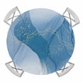 Abstract Ombre Round Fitted Tablecloth with Elastic Edge, Light Blue ...
