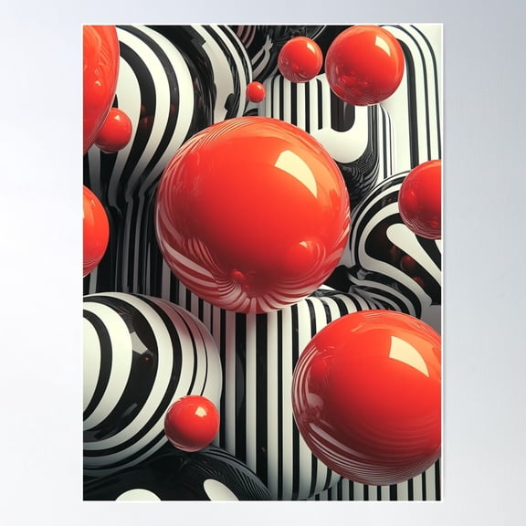 Abstract Optical Illusion 4928 Poster Wall Art Modern Wall Decor For Living Room Bedroom