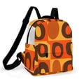 thumbnail image 1 of Abstract Orange Brown Circles Pattern Small Backpack Cute Mini Backpacks For Woman Lightweight Daypacks, 1 of 8