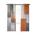 thumbnail image 1 of Abstract Orange Grey Blackout Curtains 96 Inches Long for Bedroom, Modern Watercolor Geometric Thermal Insulated Room Darkening Black Out Window Curtain Panels Grommet Drapes for Living Room, 1 of 8