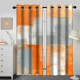 thumbnail image 1 of Abstract Orange Grey Blackout Curtains, Beige Aesthetic Art Painting Window Drapes Darkening Grommet Window Curtain For Living Room Bedroom Decor 42"W x 108"L (Pack of 2), 1 of 6