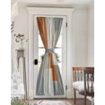 thumbnail image 1 of Abstract Orange Grey Blackout Curtains French Door Curtains for Door Window, Vintage Simple Color Blocks Privacy Drapery for Patio/Sidelight Doors, 1 Panel with Tieback, 25 x 72 Inches, 1 of 6