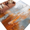 Boho Orange Blue Large Area Rugs for Bedroom Living Room, Soft Non Slip ...