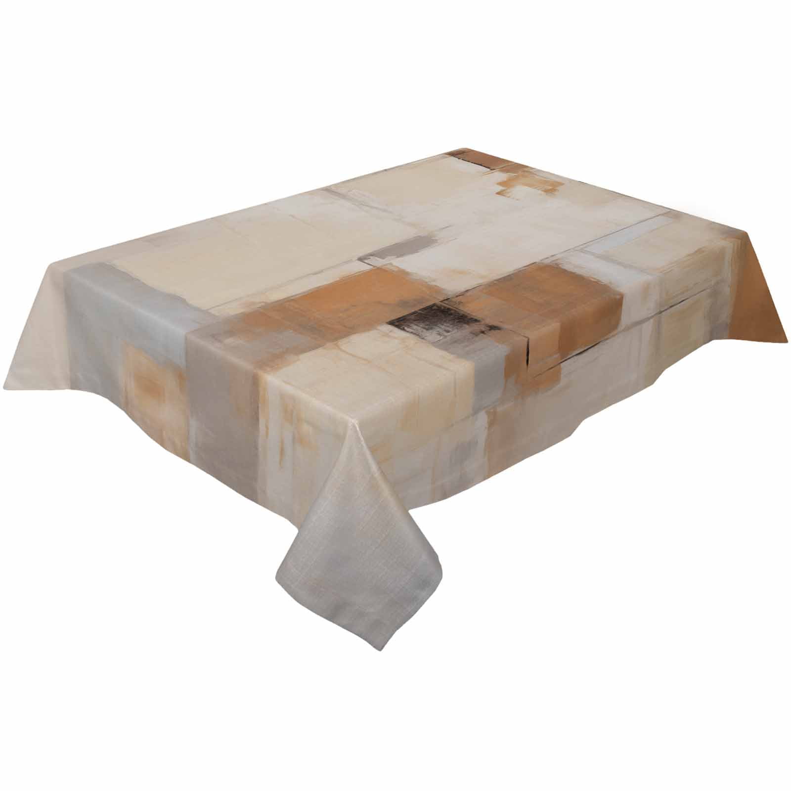 Abstract Orange Rectangle Tablecloths 52x70,Contemporary Painting Graffiti Art Color Table Cloth Table Cover Indoor/Outdoor Tabletop Decor for Wedding Holiday Party Dinner Baby Shower