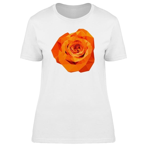 Abstract Orange Rose Flower Tee Women's -Image by Shutterstock