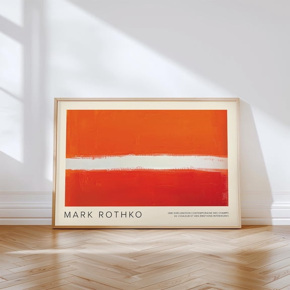 Abstract Orange Wall Art Rothko Inspired Colour Block Print Modern Horizontal Artwork For Living Room, Office, Bedroom Or Hallway Wall Art, Modern Wall Decor, 24x36 UNFRAMED