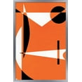 thumbnail image 1 of Abstract - Orange with Black and White Patterns Wall Poster, 14.725" x 22.375", Framed, 1 of 3