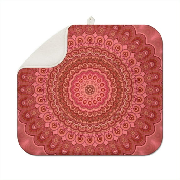 Abstract Ornament Dish Drying Mat Heat Resistant Kitchen Mat with ...