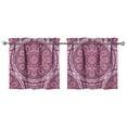 thumbnail image 1 of Abstract Ornamental Mandala Kitchen Curtains Set of 2 - 27.5x24 Inch Mystic Ethnic Boho Chic, Semi-Sheer Rod Pocket Curtains, 1 of 4