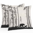 thumbnail image 1 of Abstract Outdoor Pillow Covers Pack of 2 Animal Bear Family Forest Trees Silhouette Waterproof Throw Pillow Covers Decorative Cushion Cases for Patio Garden Tent Balcony Couch 20x20 inch, 1 of 8