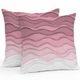thumbnail image 1 of Abstract Outdoor Pillow Covers Pack of 2 Pink Gradient Ocean Waves Sandy Beach Waterproof Throw Pillow Covers Decorative Cushion Cases for Patio Garden Tent Balcony Couch 24x24 inch, 1 of 8