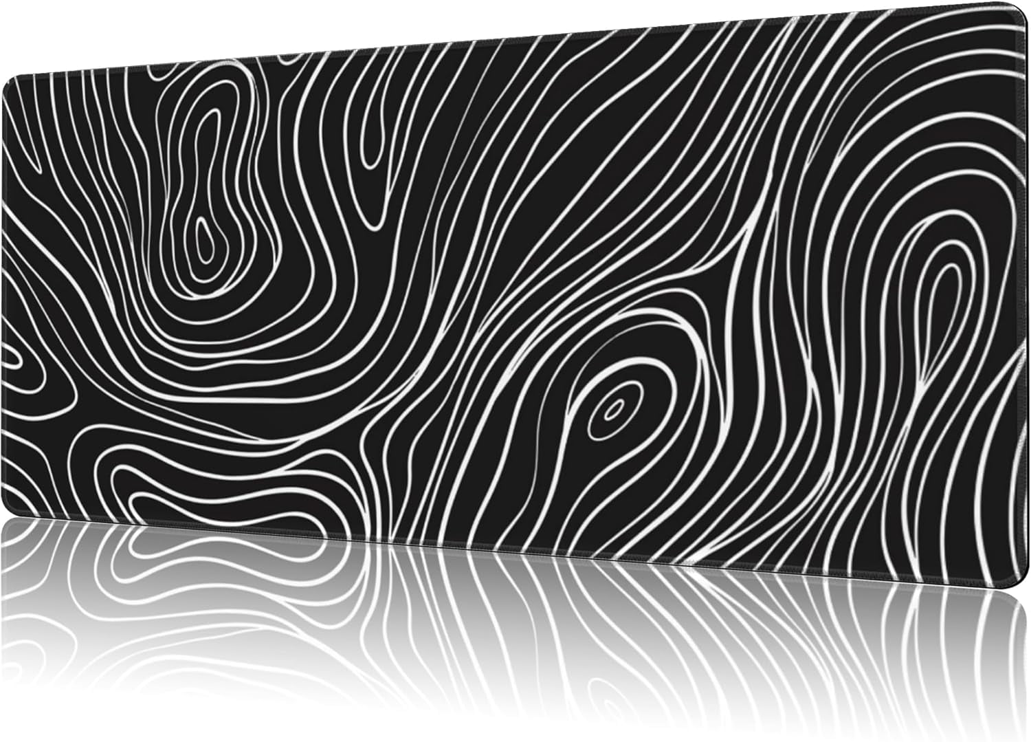 Abstract Outline Gaming Mouse Pad,Large Non-Slip Thick Stitched Edge Mouse Mat for Home Office Gaming Keyboard Desk Pad (35.4 x 15.7 Inches)