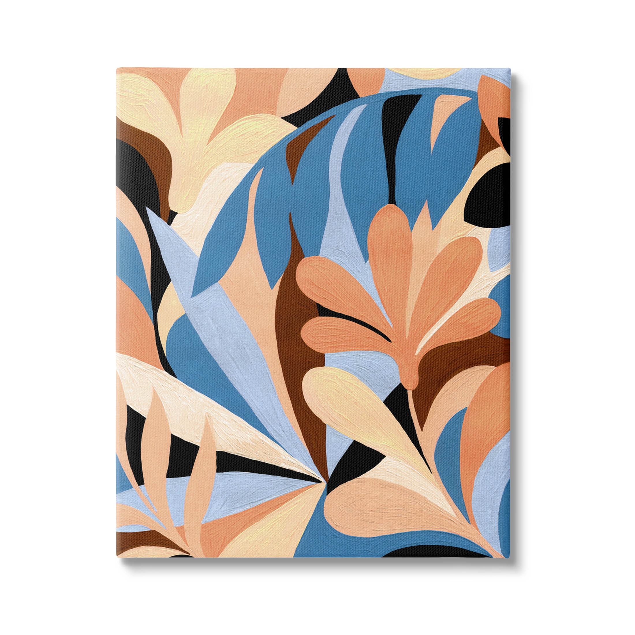 Abstract Overlapping Botanical Forms Botanical & Floral Graphic Art Gallery Wrapped Canvas Print Wall Art