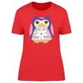 thumbnail image 1 of Abstract Owl Cartoon Style T-Shirt Women -Image by Shutterstock, Female Small, 1 of 2