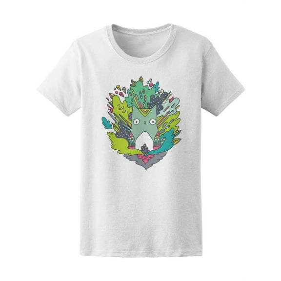 Abstract Owl With Doodles Tee Women's -Image by Shutterstock