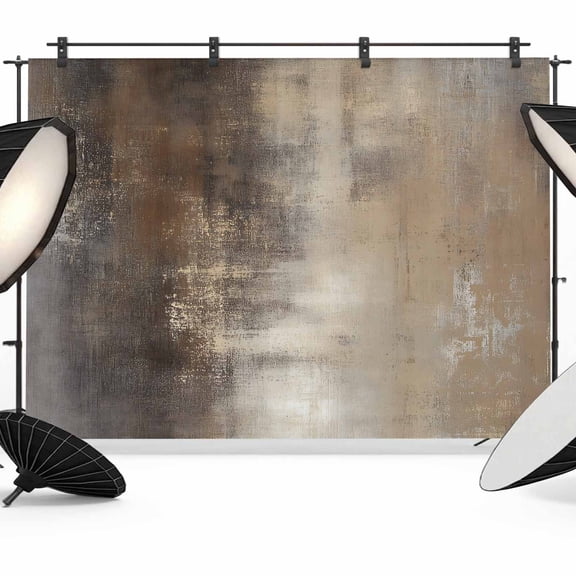 Abstract Paint Backdrop for Photography, Brown Gradient Mottled Retro Art Photo Backdrop Portrait Background Party Banner Photo Backgrounds for Studio Booth Props, 7x5ft