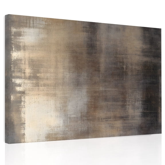 Abstract Paint Canvas Print Wall Art, Retro Brown Gradient Mottled Art Wall Decor Modern Artwork Paintings Pictures for Living Room Framed and Stretched Ready to Hang, 16" x 20"