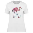 thumbnail image 1 of Abstract Paint Splash Flamingo T-Shirt Women -Image by Shutterstock, Female XX-Large, 1 of 2