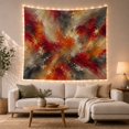 thumbnail image 1 of Abstract Paint Stroke Field with Sweeping Textures, Energetic Abstract for Art Lovers, Modern Wall Decor, Housewarming Gift, Tapestry Wall Hanging for Living Room and Dorm, 1 of 7