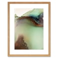 thumbnail image 1 of Abstract Paint with Green Gold Art Print Framed Poster Wall Decor 9x7 inch, 1 of 5