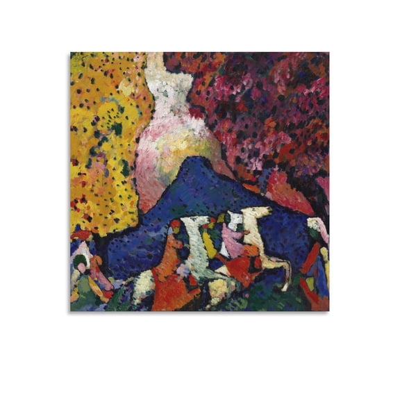 Abstract Painters Wassily Kandinsky Blue Mountains Poster Art Poster Canvas Painting Decor Wall Print Photo Gifts Home Modern Decorative Posters 16x16inch(40x40cm)