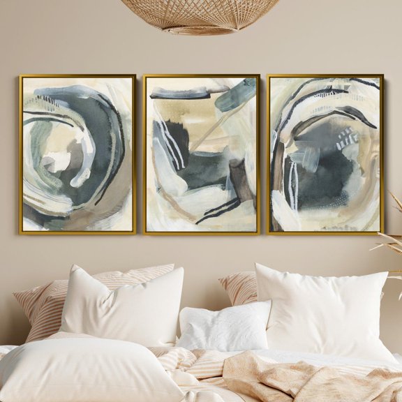 Abstract Paintings Modern Print Set Triptych in Neutral Home Decor Contemporary Movement Abstracts Art Prints or Canvases Poster Set 3