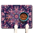 thumbnail image 1 of Abstract Paisley Art Dog Feeding Mat - Elegant Non-Slip Pet Bowl Mat, Multi-Layer Absorbent & Waterproof Floor Protector, 1 of 4