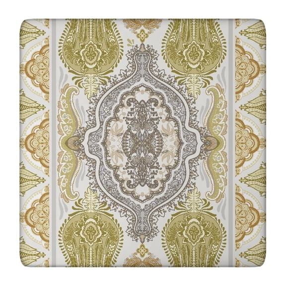 Abstract Paisley Art Square Tablecloth - Snug Fit Windproof Reusable Table Cover for Picnic 36x36 Inches