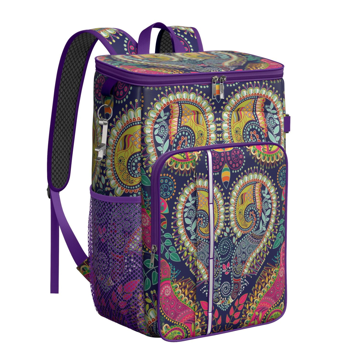 Indigenous Paisley Dark Sea Waterproof Travel Bag/Small