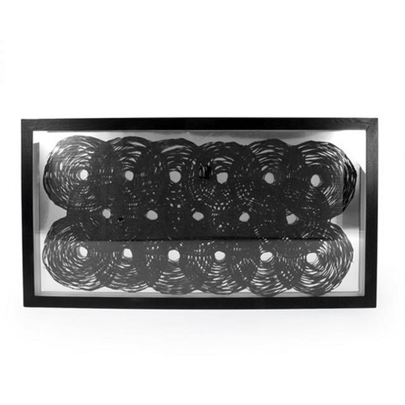 Black and Metallic Abstract Paper Framed Art