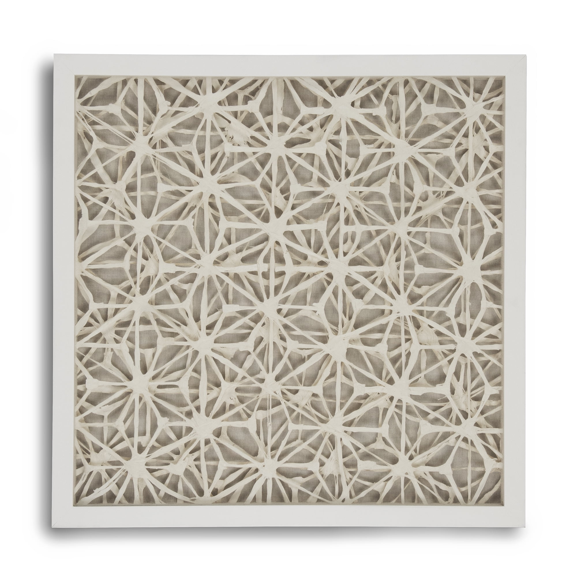 White Fir Wood Framed Abstract Paper Art