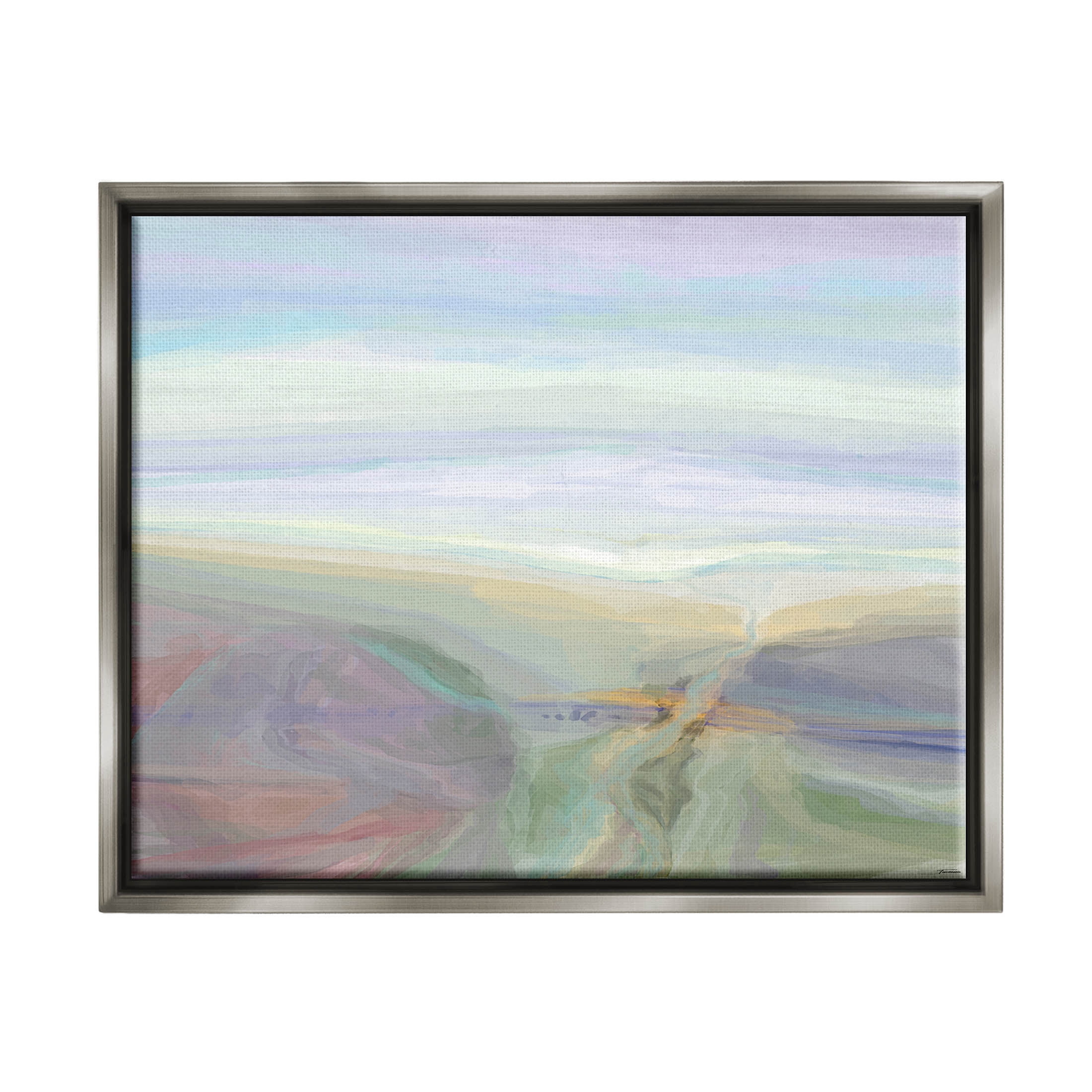Abstract Pastel Canyon Landscape Abstract Graphic Art Luster Gray Framed Art Print Wall Art
