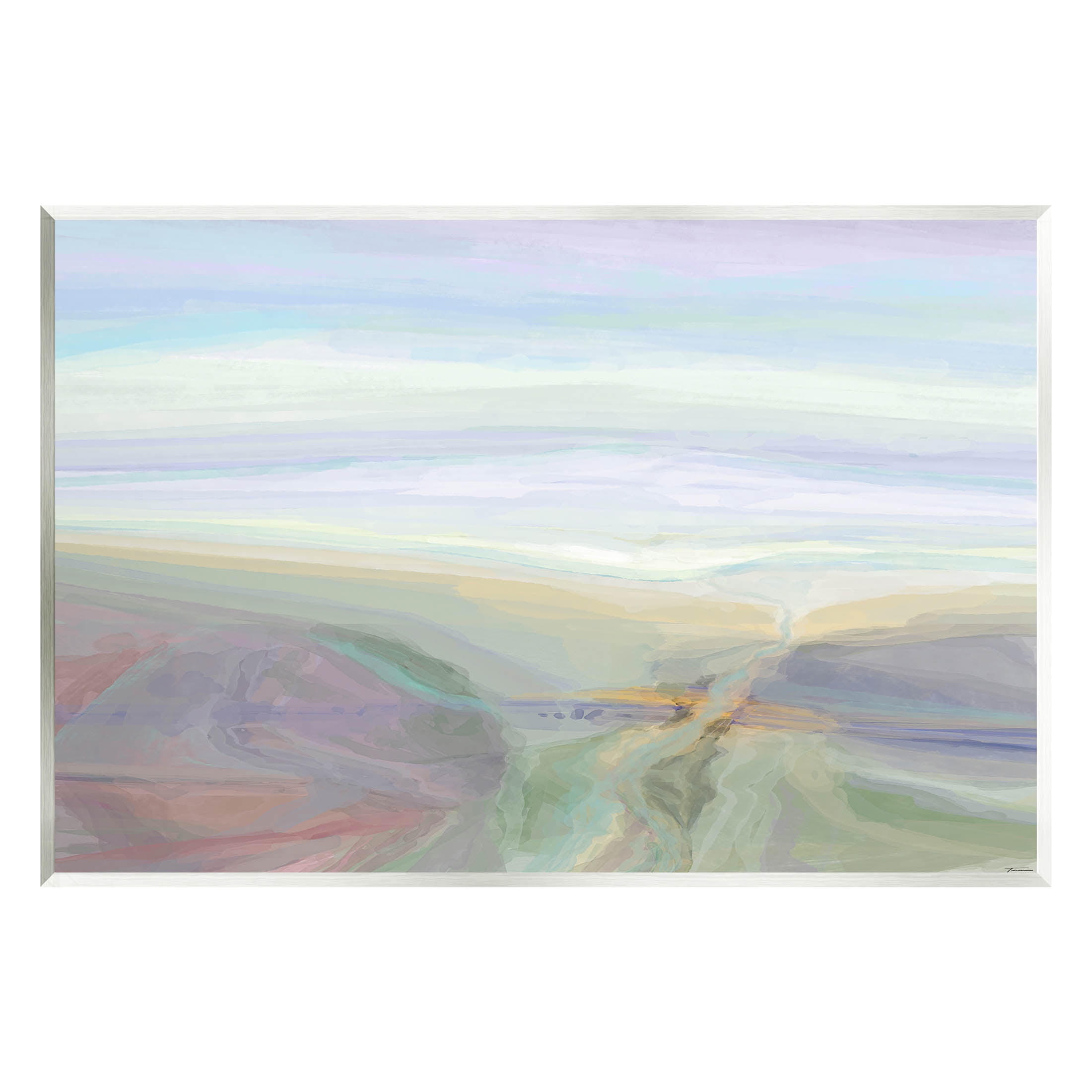 Abstract Pastel Canyon Landscape Abstract Graphic Art Unframed Art Print Wall Art