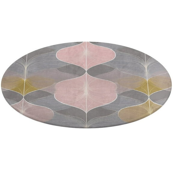 Abstract Pastel Floral Seamless Pattern Round Carpet Living Room Carpet Modern And Stylish Living Room And Bedroom Decorative Carpet Rocking Chair Mat