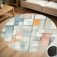 thumbnail image 1 of Abstract Pastel Geometric Art Round Carpet Living Room Bedroom Home Decoration Coffee Table Mat Lounge Rug Chair Mats, 1 of 5