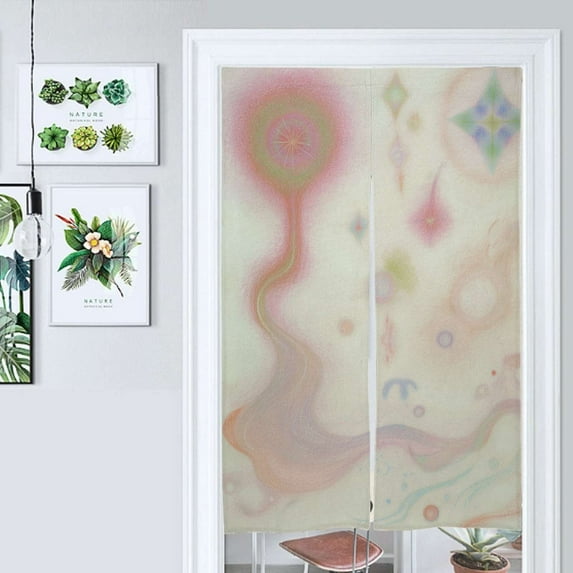 Abstract Pastel Geometric Shapes Door Curtain Nordic Living Room DoorCurtain Porch Partition Curtain Kitchen Rative Half Curtain