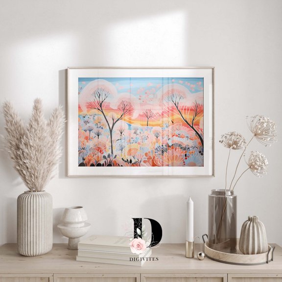 Abstract Pastel Print, Wall Art, Abstract, Modern Wall Art, Abstract Art Print, Contemporary Art, Wall Art, Bedroom Home Decor #268, Unframed Poster Size 8x12