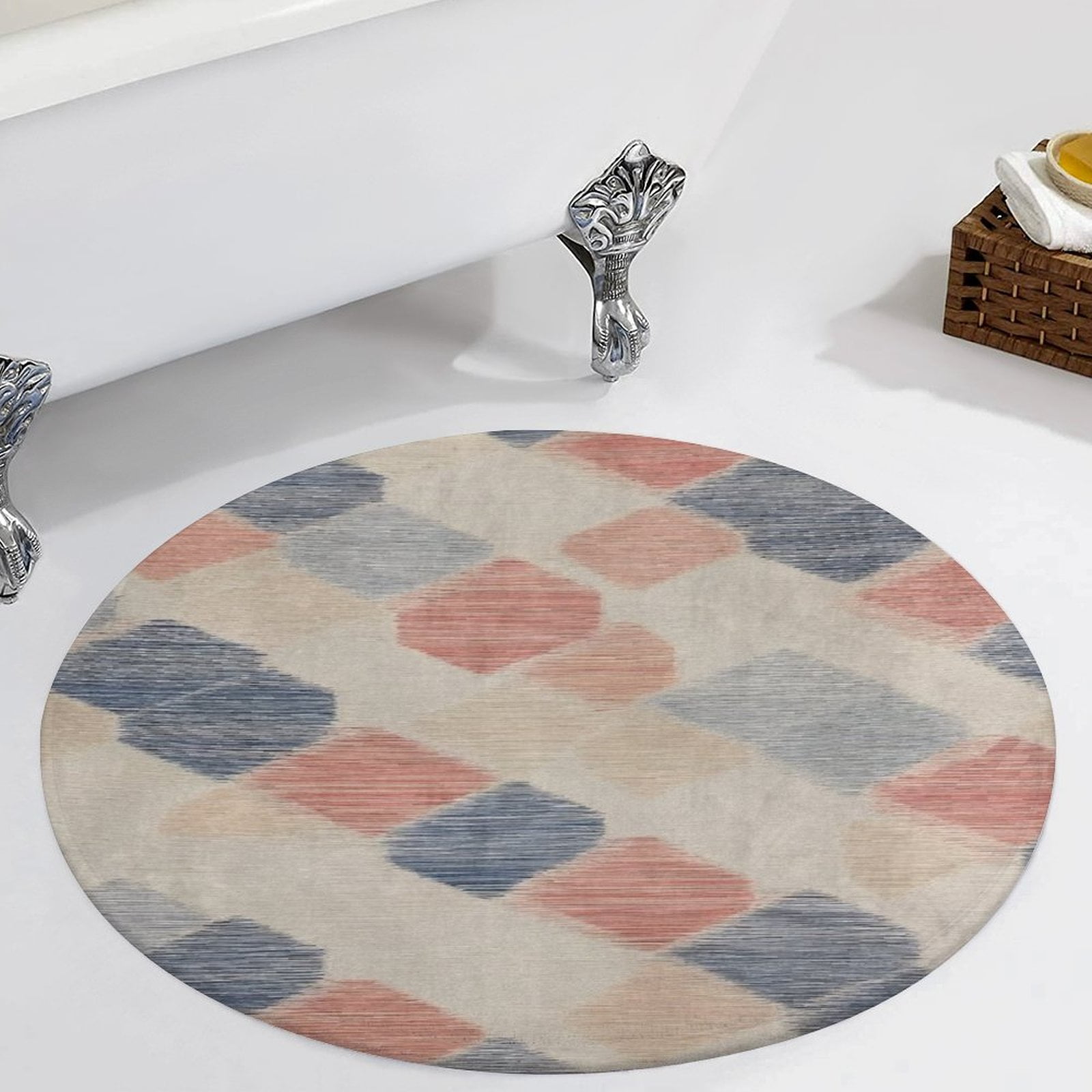 Abstract Pastel Rug Design Round Carpet Circle Rug Outdoor Patio Area ...