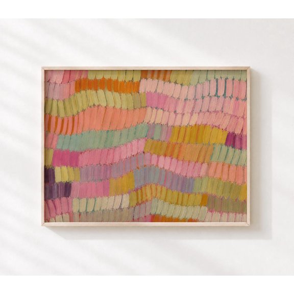 Abstract Patchwork Pastel Textile Decor Wall Art