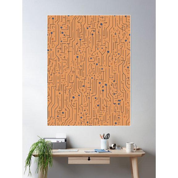 Abstract Paths Of Life Poster Wall Art, Modern Wall Decor For Living Room Bedroom, 12x18 UNFRAMED